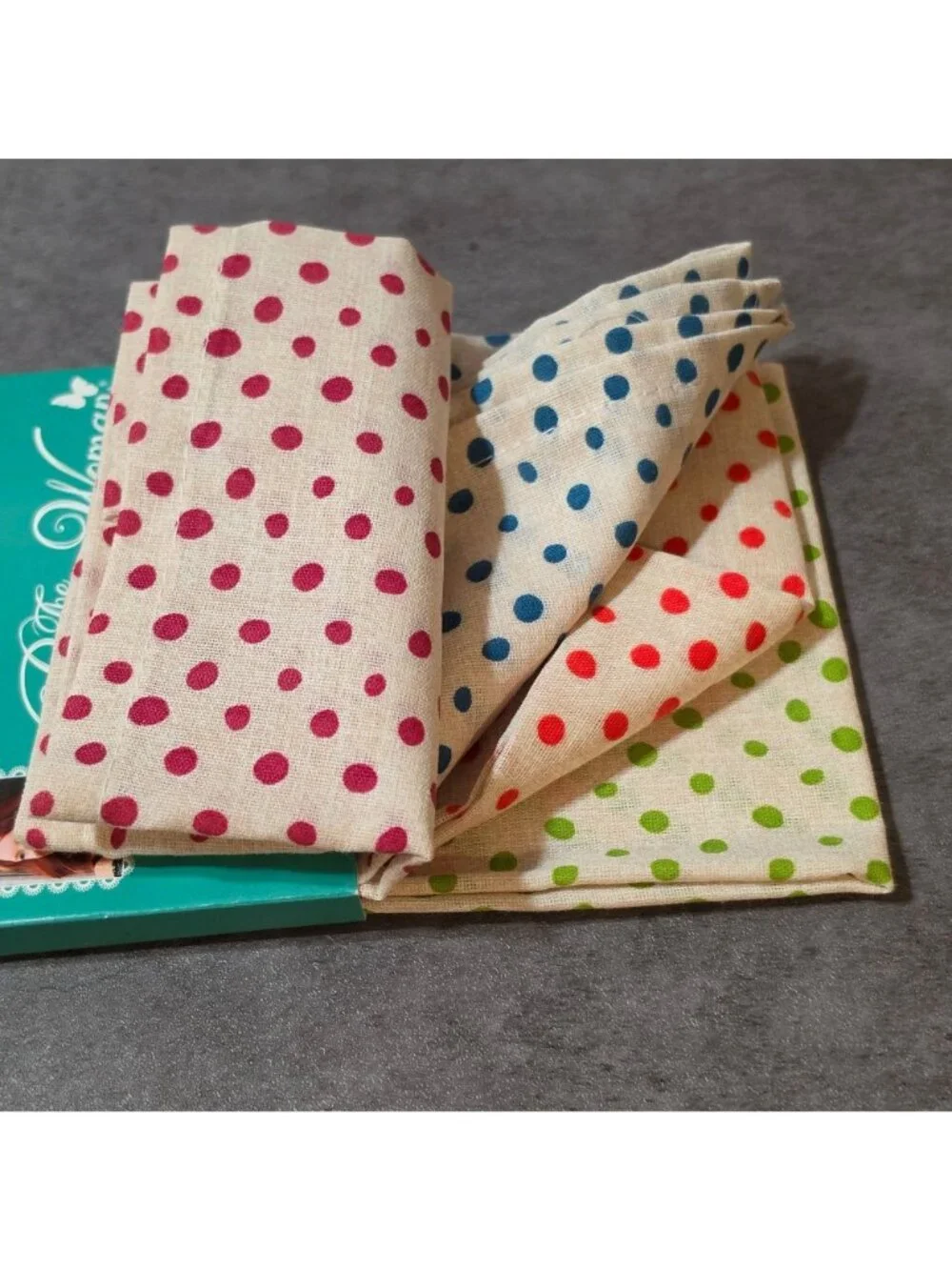 Pioneer Woman Retro Dot Napkins Set of 4 Cloth 18x18 Multicolor Polka Dot NIP